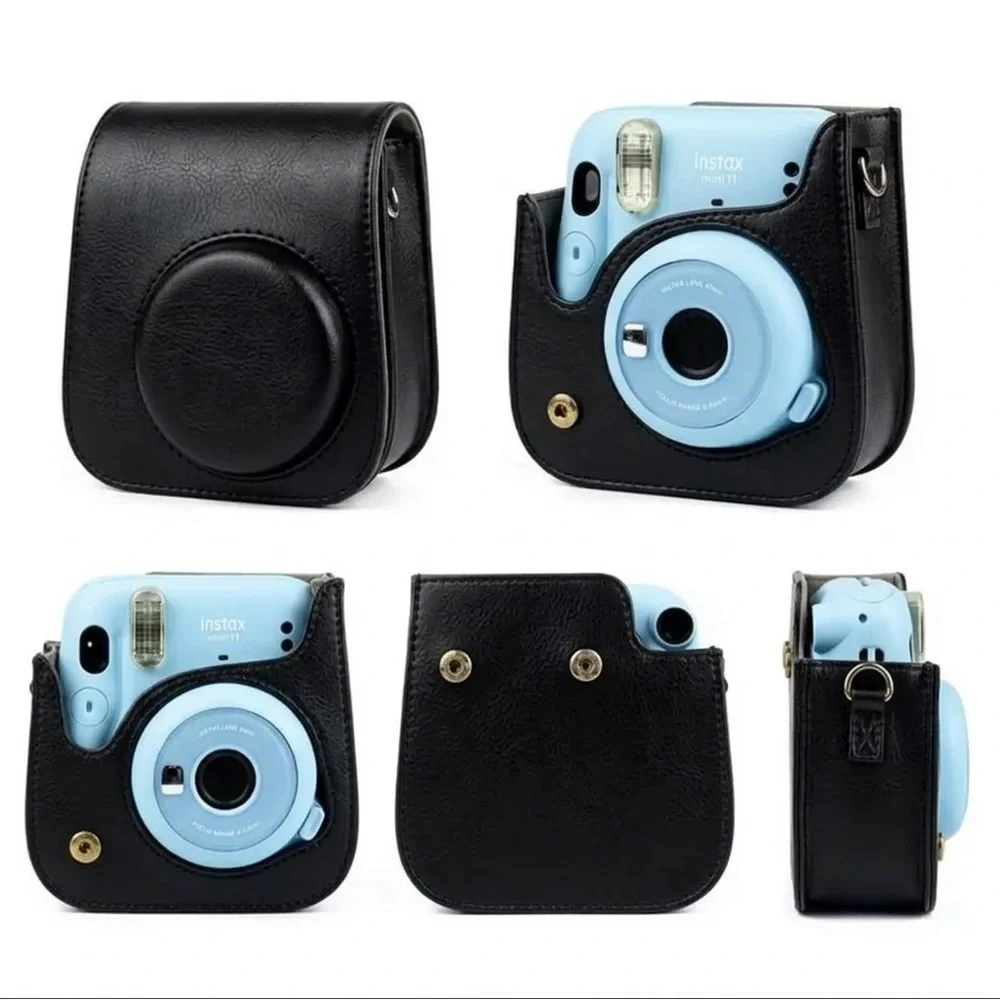 Fujifilm Instax Mini 8 Mini 8+ Mini 9 Instant Camera Leather Case W/ Strap